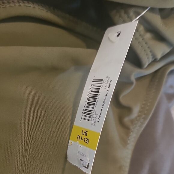 2 Nwt Swimsuits Green BAE SQUAD & #Fab Navy Blue Swimsuit - Picture 3 of 6